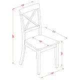 East West Furniture DLBO3-OAK-W 3 Piece Dining Set Contains a Round Dining Room Table with Dropleaf and 2 Wood Seat Chairs, 42x42 Inch, Oak East West Furniture