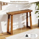 Giantex Narrow Long Console Table, 43" Modern Entryway Table Behind the Couch, Rubberwood Accent Sofa Tables for Living Room, Foyer, Hallway, Bedroom, Entrance (Walnut) Giantex