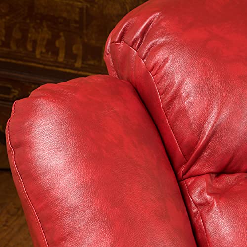 Christopher Knight Home Hawthorne Glider Recliner, Leather, Oxblood Red GDFStudio