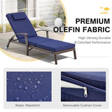 Mvpipi Outdoor Chaise Lounge Chairs Set of 2 with Wheels & Adjustable Backrest, Pool Lounge Chairs Set of 2 with Cushions, Wicker Poolside Lounge Chairs for Patio Deck Backyard, Blue