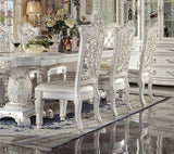 Generic 9-Piece Luxurious Formal Dining Table Set Kitchen Furniture Set Include 1 Extendable Dining Table, 6 Side Chairs and 2 Arm Chairs, Set for 8 Persons (Antique Pearl), Onesize, AH019 Generic