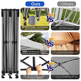 COBIZI 10x20 Canopy with Sidewalls, Heavy duty Party Tent Pop up carpas para fiestas, Tents for Parties, wedding, Outdoor Ez up Foldable Portable Canopy Tent with Wheeled Bag, White(Windproof Upgrade) COBIZI