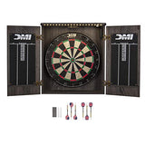 DMI Sports Paris Bristle Dartboard Cabinet Sets - Includes LED Lighting or Electronic Scoring Option, Rustic Grey (D4400W) DMI Sports