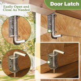 MUPATER 12 ft x 9 ft Outdoor Wood Shed with Metal Roof, Lean-to Storage shed Garden Furniture Tools with Lockable Door and Vents for Garden, Patio MUPATER