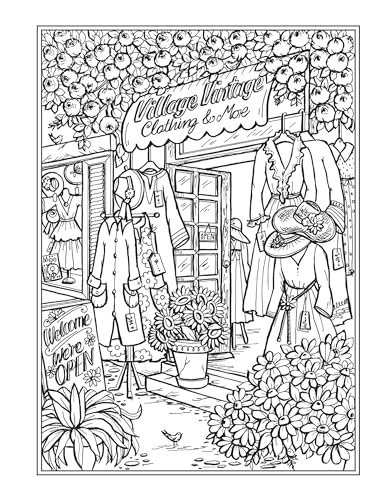 Creative Haven Village Charm Coloring Book (Adult Coloring Books: In The Country) Dover Publications