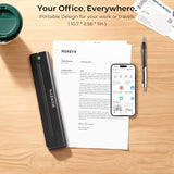 MUNBYN Portable Printer Wireless for Travel, Small Bluetooth Inkless Thermal Printer Support 8.5 x 11 US Letter & A4, Compatible with Laptop, macOS,Windows, Android & iOS for Car,Home Office & School