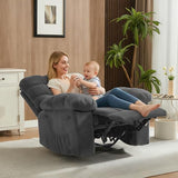 Manual Recliner Chair,Ergonomic Overstuffed Breathable Fabric Reclining Chair with Side Pockets,q235 Steel Frame Lazy Boy Recliner Single Sofa for Living Room Bedroom