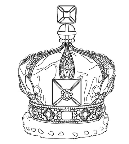 The Unofficial The Crown Coloring Book: British royal designs for fans of the show