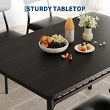 IDEALHOUSE 3-Piece Dining Table Set for 2 with Storage Rack, Wood Kitchen Table with Upholstered Chairs Set of 2, Small Square Table Set with Metal Legs Support, for Dining Room, Living Room, Black IDEALHOUSE