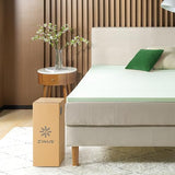 ZINUS 1.5 Inch Green Tea Memory Foam Mattress Topper, Dorm Bedding, Pressure-Relieving Layer, Ideal for Back Pain Relief, Compact WONDERBOX Packaging, CertiPUR-US Certified, Twin Zinus