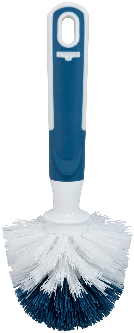 Unger Sink & Dish Scrub Brush – Kitchen Scrub Brush, Dish Washing Scrubber, Small Cleaning Brush, Kitchen Cleaning Supplies, Non-Scratch Bristles, Glassware, Pots, Pans, Tumblers, Drains & Disposals UNGER