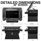 Creative Arcades Full Size Commercial Grade Cocktail Arcade Machine | 2 Player | 3500 Games | 26" LCD Lifting Screen | LED | 4 Sanwa Joysticks | Trackball | 2 Stools | 3 Year Warranty Creative Outdoor Distributor