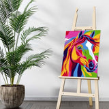 Bimkole Framed Paint by Numbers Kit for Adults Oil Painting Horse, DIY Oil Painting Kit on Canvas with Paintbrushes and Acrylic Pigment for Beginner, for Home Wall Decor 8x12inch/20x30 cm Bimkole