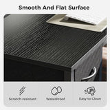 SUPERJARE 47 inch Reversible L Shaped Desk with LED Lights & Power Outlets, Computer Desk with Shelves & Monitor Stand, Gaming Desk with Drawer, Home Office Desk Corner Desk, Black SUPERJARE