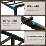 Einhomn Twin Bed Frame with Ergonomic Wooden Storage Headboard, LED Bed Frame with Charging Station, 12" UnderBed Storage, Heavy-Duty Metal Base, No Box Spring Needed, Easy Assembly, Black Einhomn