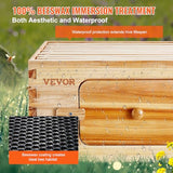 VEVOR Bee Hive Deep Box Starter Kit, 100% Beeswax Coated Natural Cedar Wood, Langstroth Beehive Kit with 10 Frames and Foundations, Transparent Acrylic Bee Windows for Beginners and Pro Beekeepers VEVOR