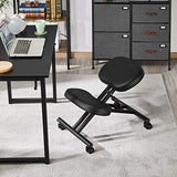 Yaheetech Kneeling Chair Ergonomic Posture Chair for Office Home Standing Work Desk Stool Adjustable Office Chair with Thick Cushion Pad & Flexible Seating Rolling Casters Yaheetech