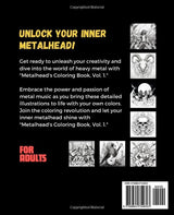 Metalhead's Coloring Book, Vol. 1: Metal Music Coloring Book for Adults (Metalhead's Coloring Books) WoodArtSupply