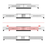 Homsee Extendable TV Stand for TVs up to 75", Modern TV Cabinet & Entertainment Center with Shelves & Drawers, Media Console Table for Living Room, Bedroom, White (95" L x 15.7" D x 13.18" H) Homsee