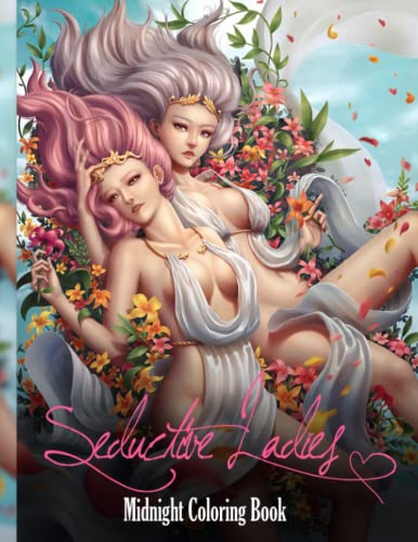 Midnight Seductive Ladies Coloring Book: A Coloring Pages On Dark Background With Erotic Illustrated Drawings Of Gorgeous Women For Adults to Relax And Relieve Stress WoodArtSupply