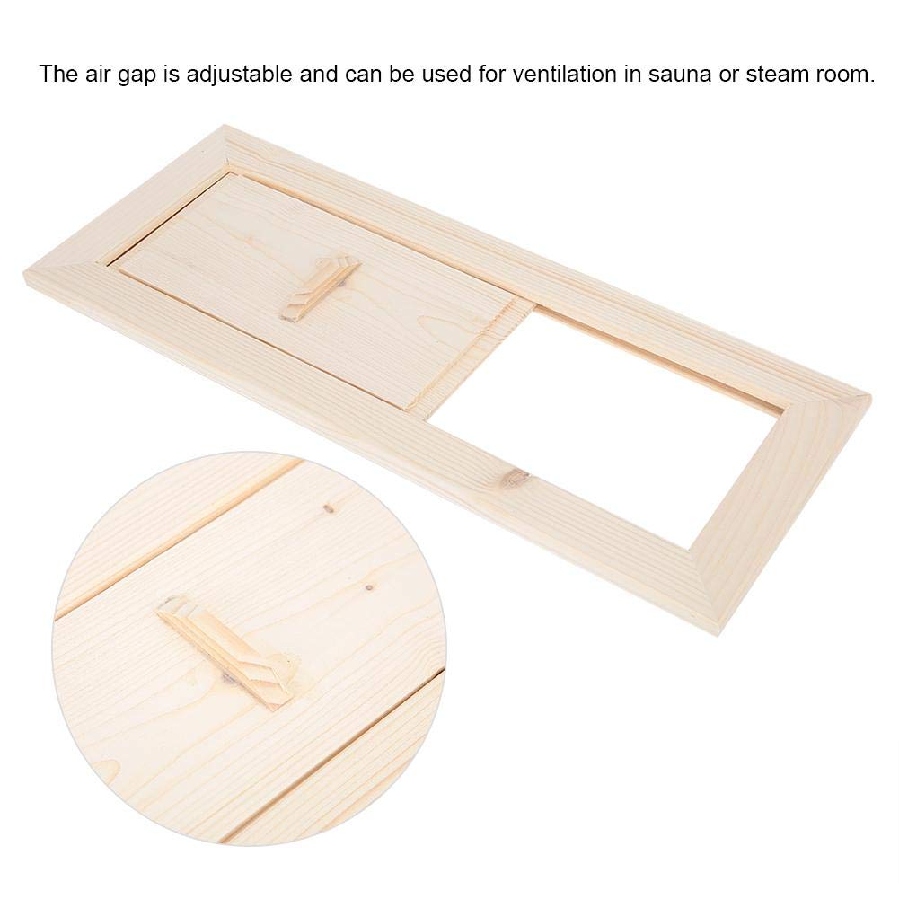 Junluck Air Vent Grille, Hemlock Room Sauna Room Air Ventilation Panel Steam Room Air Vent Grille Sauna Equipment Accessories, Adjustable Air Gap, Wear-Resistant - WoodArtSupply