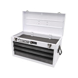 Boxo USA Hand Carry Tool Box 3-Drawer Heavy Duty Steel Toolbox with Lock System (White) BOXO
