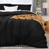 Utopia Bedding Duvet Cover Full Size - 3 Piece with Zipper Closure - 1 Comforter Cover 80X90 Inches & 2 Pillow Shams 20X26 Inches (Black) Comforter Not Included Utopia Bedding