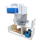 Desktop Bookshelf 3 Tier Tree Bookshelf，Wood Desktop Storage Organizer Multipurpose Bookcase Display for Bedroom, Living Room Office,Study (White) Generic