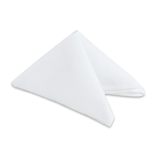 Polyester Cloth Napkins - Washable Soft Table Linens - Durable & Elegant for Dining, Restaurants, Weddings, Events, Rentals, Banquets, & Parties - Premium Quality Set of 100, White, 20"x20"