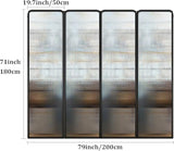6ft Tall Modern Room Divider, Folding Privacy Room Divider Screens, Metal Glass Partition Room Divider, Decorative Freestanding Room Partition for Room Separation Partition (Size:4 Panel) RCJCQSR