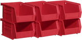 Akro-Mils 30210 AkroBins Plastic Storage Bins, Space-Saving Stackable Bins for Garage, Pantry, Craft Organization, 5-Inch x 4-Inch x 3-Inch, Red, 6-Pack Akro-Mils