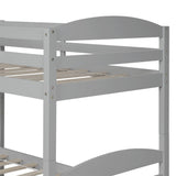 Bellemave L-Shaped Quad Bunk Bed with Trundle, Twin Over Twin, Gray, 4 Beds Bellemave