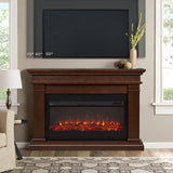 Real Flame Beau 59" Landscape Electric Fireplace with Mantel for Living Room or Bedroom, Replaceable Fireplace Insert Heater, Realistic Log and Flame Effect, Remote Control, Timer Real Flame