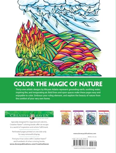 Creative Haven The Four Elements Coloring Book (Adult Coloring Books: Nature) WoodArtSupply
