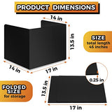 4-Pack Desk Dividers for Students - Durable & Waterproof Plastic Study Carrel Divider, Classroom Folders Teacher Supplies, Easy-to-Clean Plastic Privacy Shield Folder Boards for Student Desks, Black Storage Standard