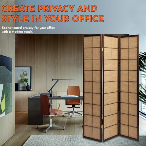 Legacy Decor 3 Panels Room Divider - Rattan Cane Webbing Privacy Scree ...