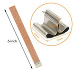 100 pcs Wooden Candle Wicks for Candle Making,6 inch Crackling Wood Wicks/Smokeless Candle Wick with Metal Base Clip 50 Sets PXBBZDQ