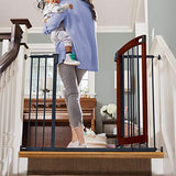 Summer Infant Essex Craft Safety Baby Gate,Solid Wood Cherry Stain Arched Doorway,Charcoal Gray Metal Frame-30” Tall, Fits Openings up to 28” to 42” Wide, Baby and Pet Gate for Doorways and Stairways Summer Infant