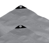 COMFITWEAR Super Heavy Duty Tarp Cover Reinforced Grommet Multi-Purpose Pool Cover Boat Tarp Camping Tarp UV Resistant Waterproof Tarpaulin Canopy Tent Waterproof Tarp Cover (Silver-Black, 20' X 40') COMFITWEAR