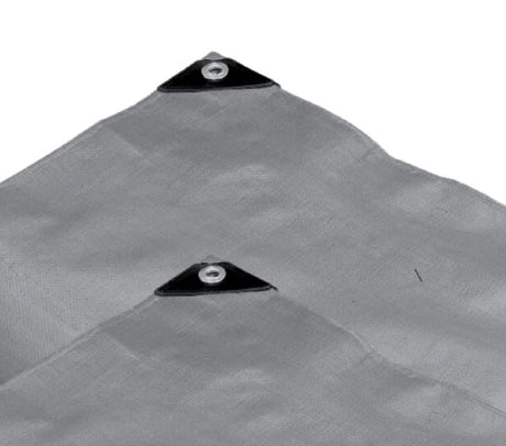 COMFITWEAR Super Heavy Duty Tarp Cover Reinforced Grommet Multi-Purpose Pool Cover Boat Tarp Camping Tarp UV Resistant Waterproof Tarpaulin Canopy Tent Waterproof Tarp Cover (Silver-Black, 20' X 40') COMFITWEAR