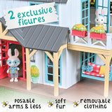 Sunny Days Entertainment Honey Bee Acres Buzzby Farmhouse – 49 Furniture Accessories with 2 Exclusive Figures | 15 Inch Dollhouse Playset | Pretend Play Toys for Kids Sunny Days Entertainment