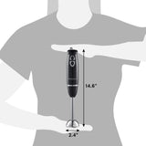 Elite Gourmet EHB1015 Immersion Hand Blender 500 Watts 2 Speed Mixing with Stainless Steel Blades, Detachable Wand Stick Mixer, Smoothies, Baby Food, Soup, Black Elite Gourmet