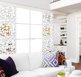 Lchen Hanging Room Divider Panel, 12 Pieces White Screen Panels Solid Board Cut Room Partition Home Decoration(Mixed,15.7"x15.7"x0.03") Lchen