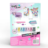 Canal Toys Style 4 Ever Diamond Art Unicorn or Butterfly Lamp Set. Bead up The Unicorn and Butterfly, Then swap Out on The Light up Base. Age 6+ Canal Toys