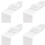 SiinvdaBZX 4 Pcs White Satin Table Runner 12 x 108 inches Long, Bright Smooth Satin Wedding Table Runner Decorations for Birthday Parties, Buffet, Banquets, Graduations, Engagements SiinvdaBZX