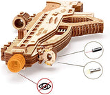 Wood Trick Assault Gun Wooden Model Kit for Adults and Teens to Build - Rifle Guns for Kids - 3D Wooden Puzzle Mechanical Model Wood Trick
