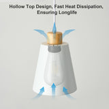 LAMKNVS Mini Pendant Light Fixtures White Wood Pendant Lighting for Kitchen Island 7.87in Cone Modern Ceiling Hanging Lights Hollow Shade Nordic Island Light for Counter, Bar, Hallway LAMKNVS