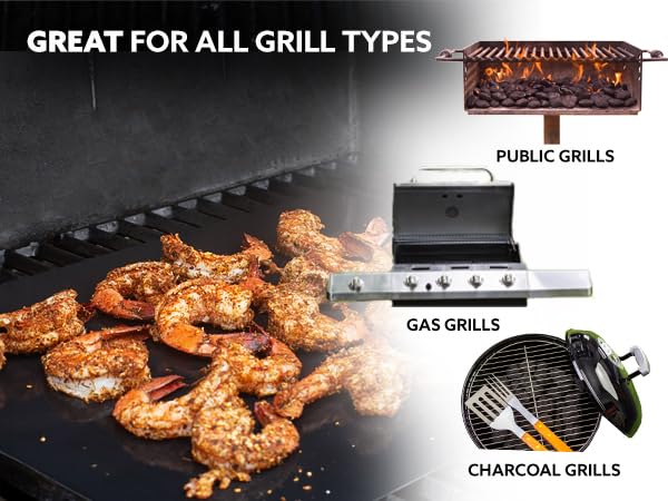 Kona Best BBQ Grill Mat - Heavy Duty 600 Degree Non-Stick Grill Mats Outdoor Grill | Premier BBQ Grill Accessories Nonstick Grill Matt (Set of 2) Engineered in The USA | 7-Year Warranty Kona