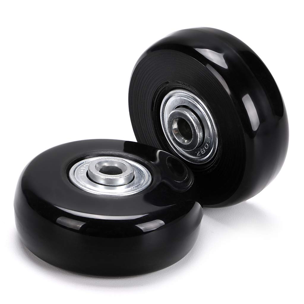 OwnMy 45mm x 18mm Luggage Suitcase Replacement Wheels, Rubber Swivel Caster Wheels Bearings Repair Kits, A Set of 4 OwnMy