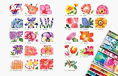 Watercolor the Easy Way Flowers: Step-by-Step Tutorials for 50 Flowers, Wreaths, and Bouquets (Watercolor the Easy Way, 2) Better Day Books